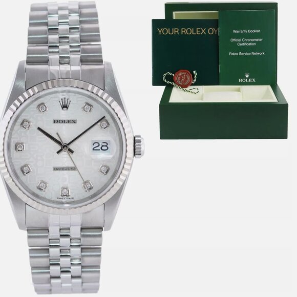 MINT Rolex Diamond Dial Datejust Ladies Midsize Watch main image 7